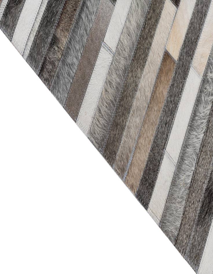 Detail image of 5' 1 x 8' Cowhide Leather Rug