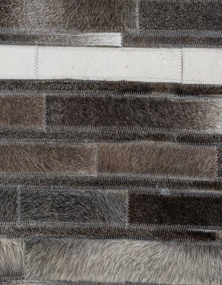 Detail image of 5' 1 x 8' Cowhide Leather Rug