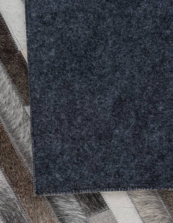 Detail image of 5' 1 x 8' Cowhide Leather Rug