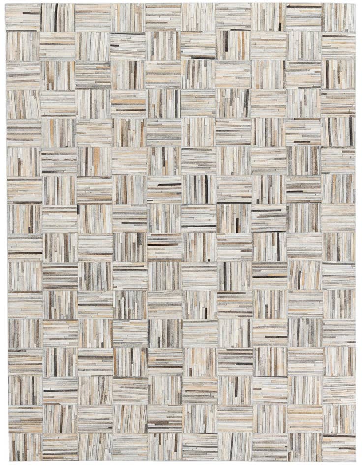 Detail image of 5' x 7' 10 Cowhide Leather Rug