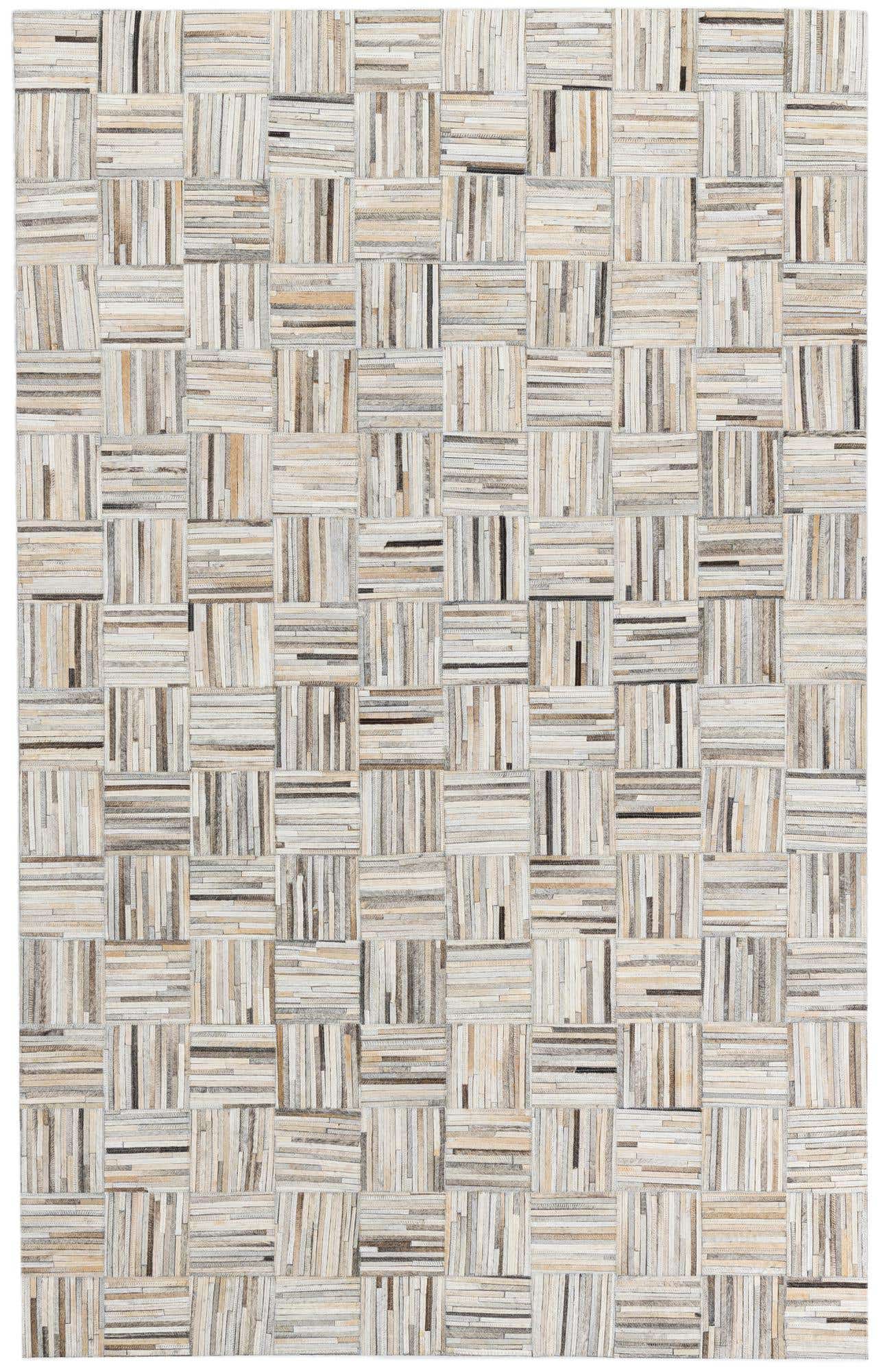 5' x 7' 10 Cowhide Leather Rug
