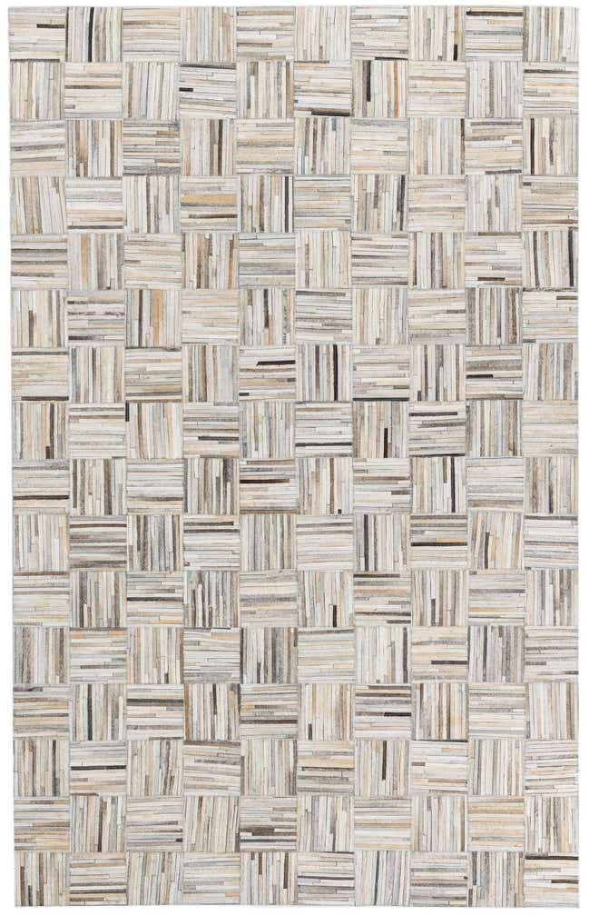 5' x 7' 10 Cowhide Leather Rug