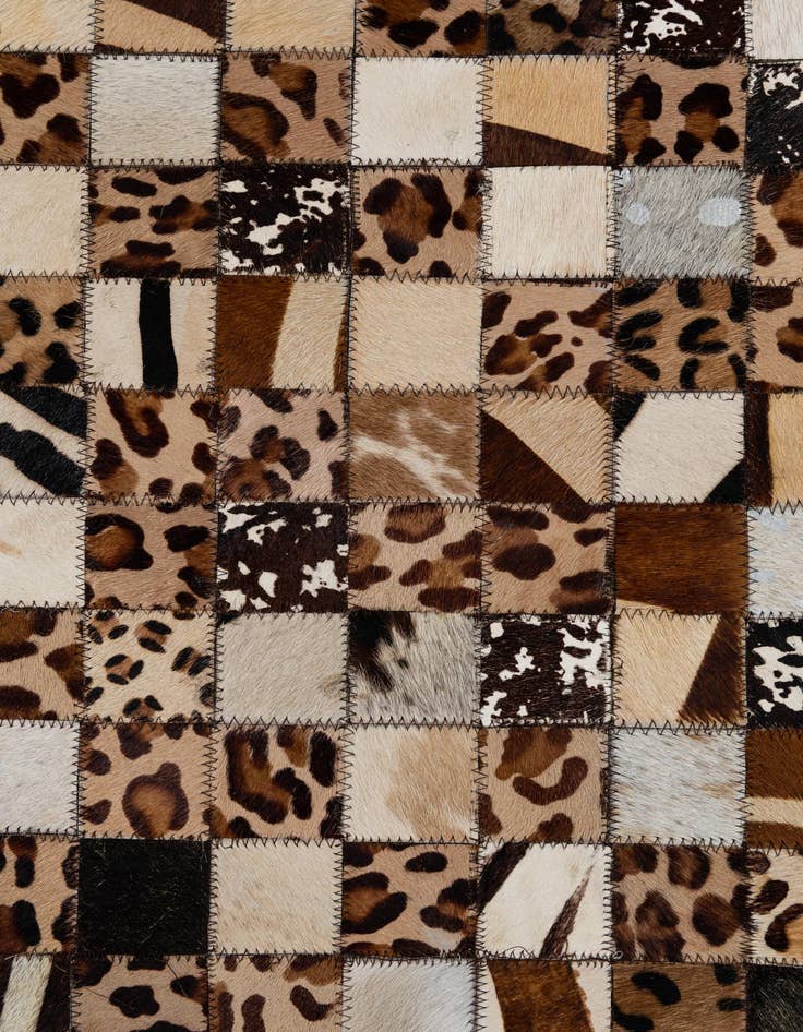 Detail image of 5' 1 x 8' 1 Cowhide Leather Rug