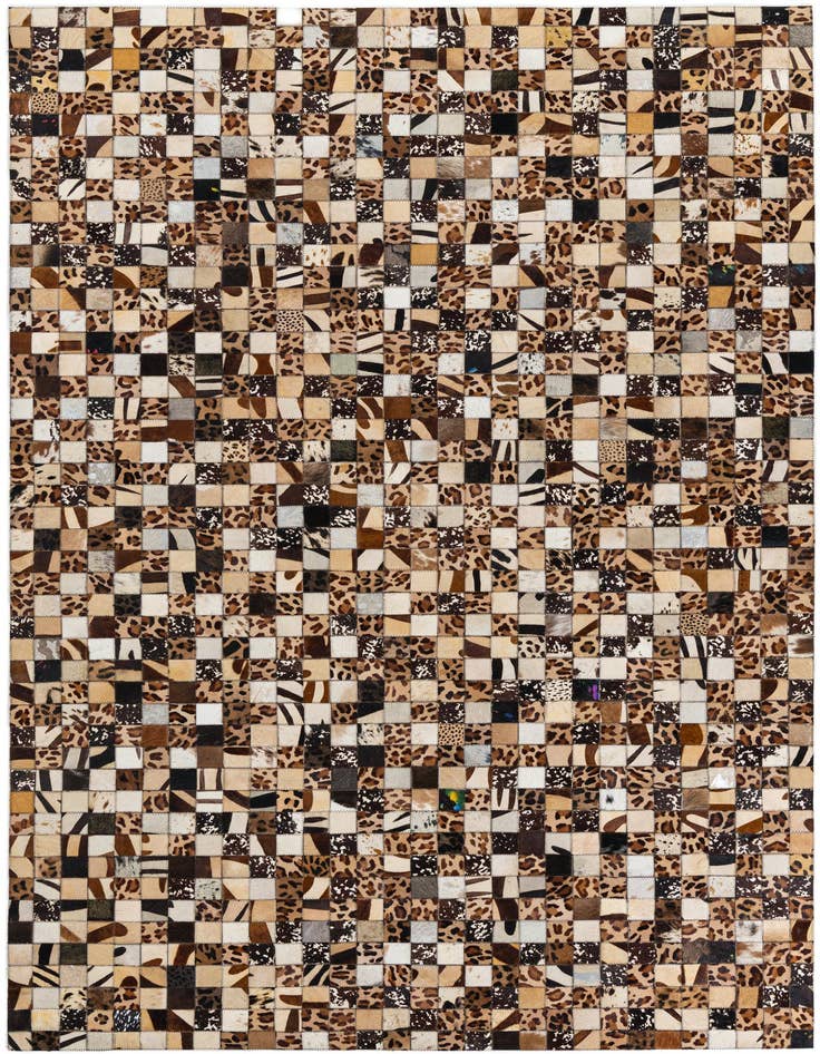 Detail image of 5' 1 x 8' 1 Cowhide Leather Rug