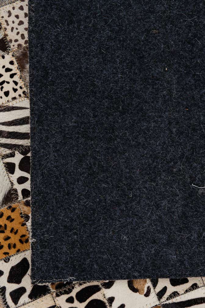 5' 1 x 8' Cowhide Leather Rug