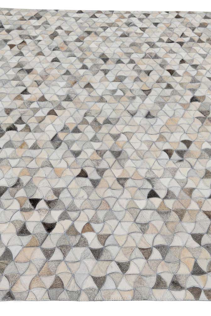 5' 1 x 8' Cowhide Leather Rug