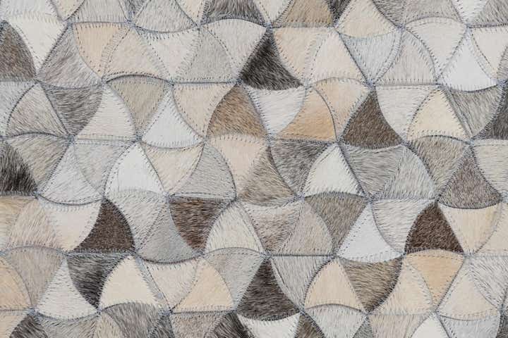 5' 1 x 8' Cowhide Leather Rug