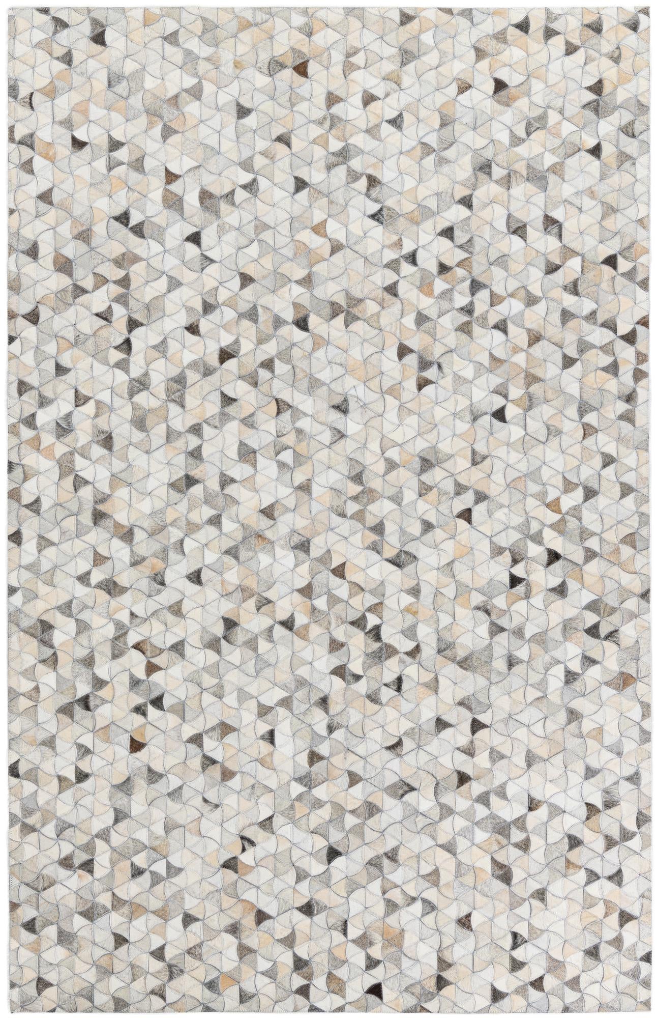 5' 1 x 8' Cowhide Leather Rug