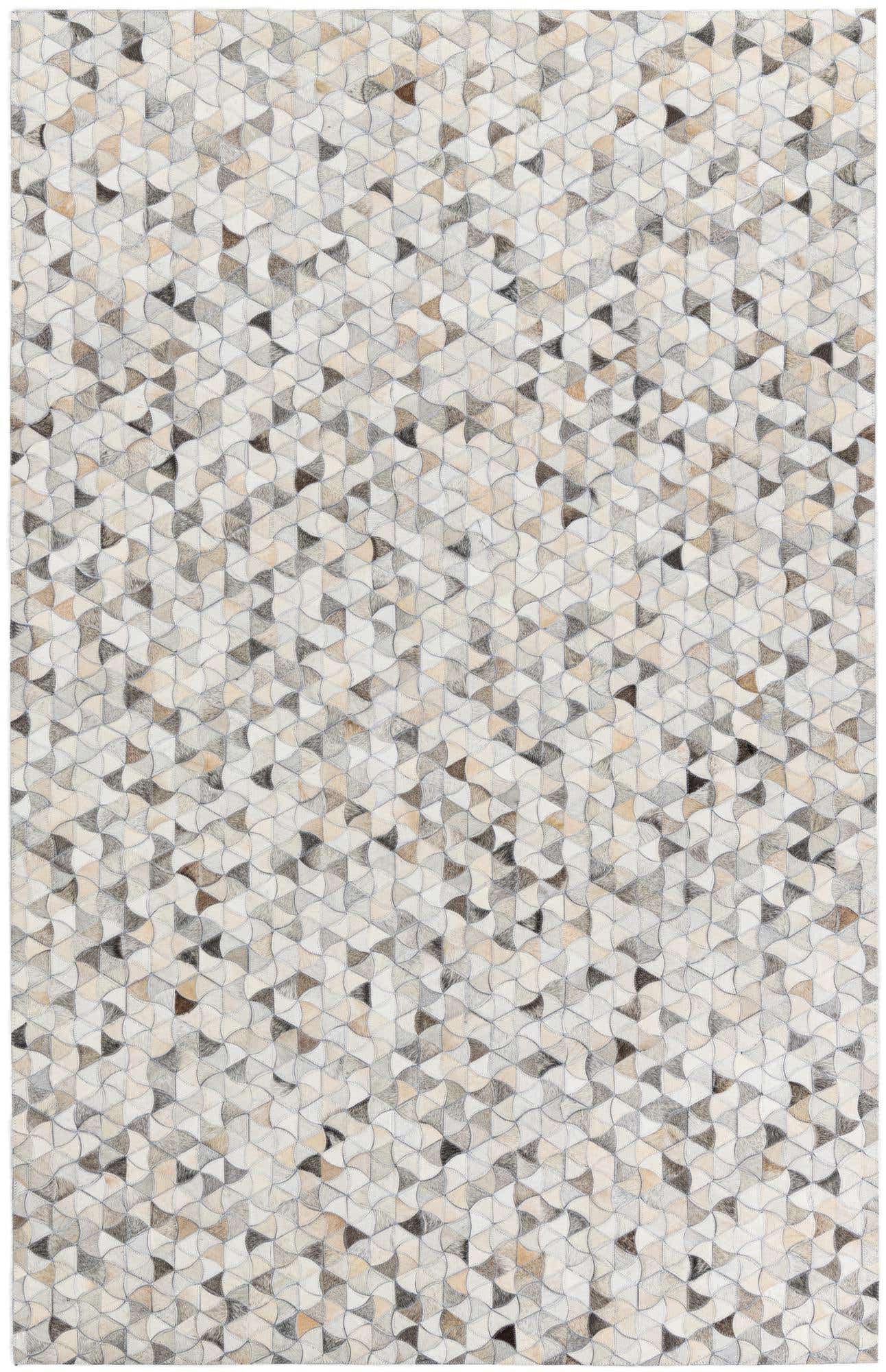 5' 1 x 8' Cowhide Leather Rug