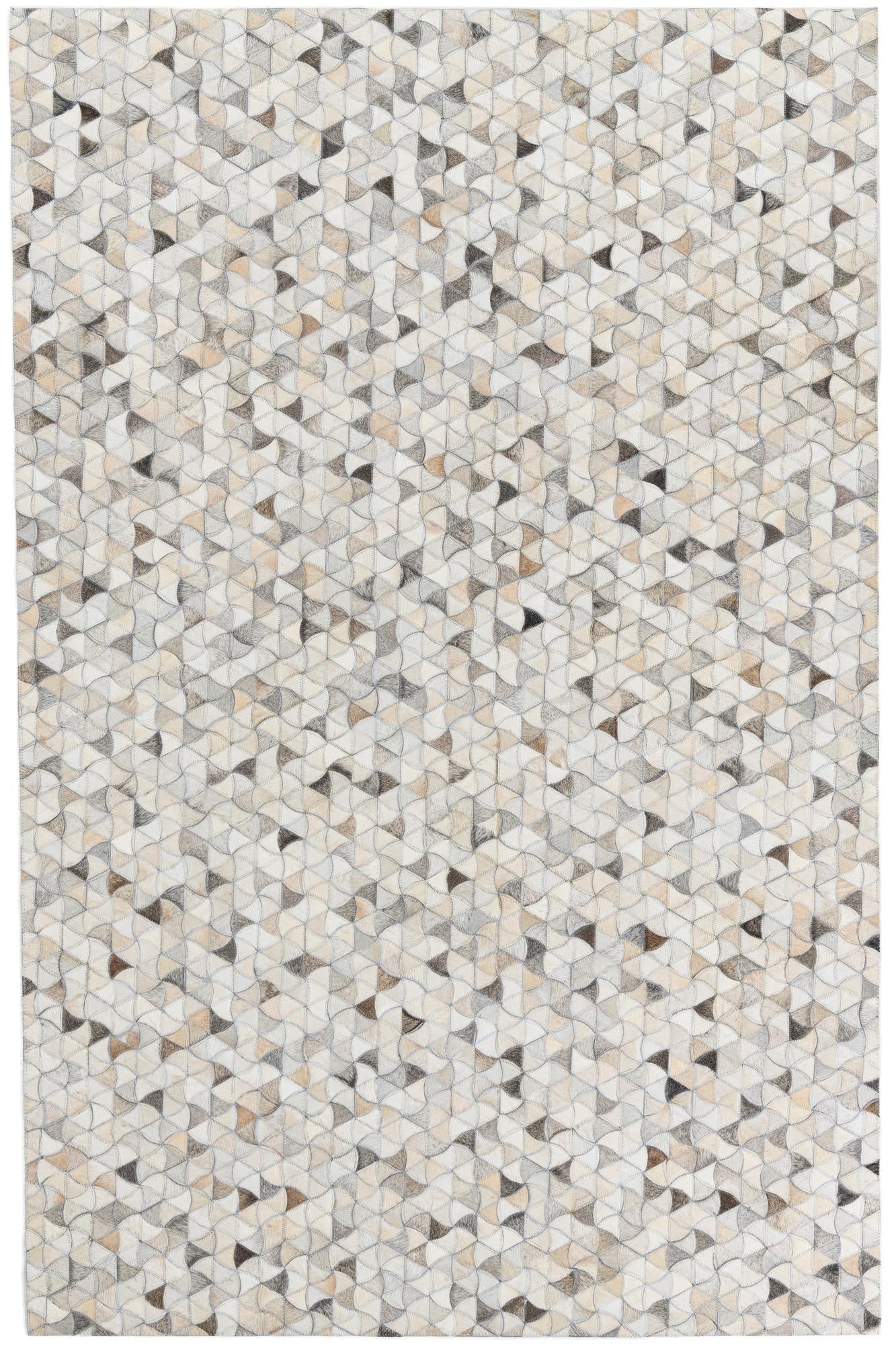 5' 2 x 7' 10 Cowhide Leather Rug