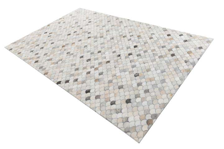 5' 1 x 8' 1 Cowhide Leather Rug