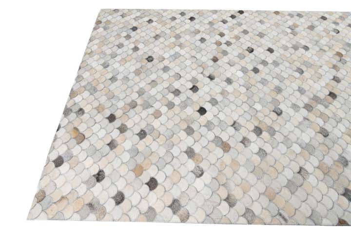 5' 1 x 8' 1 Cowhide Leather Rug