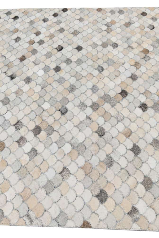 5' 1 x 8' 1 Cowhide Leather Rug