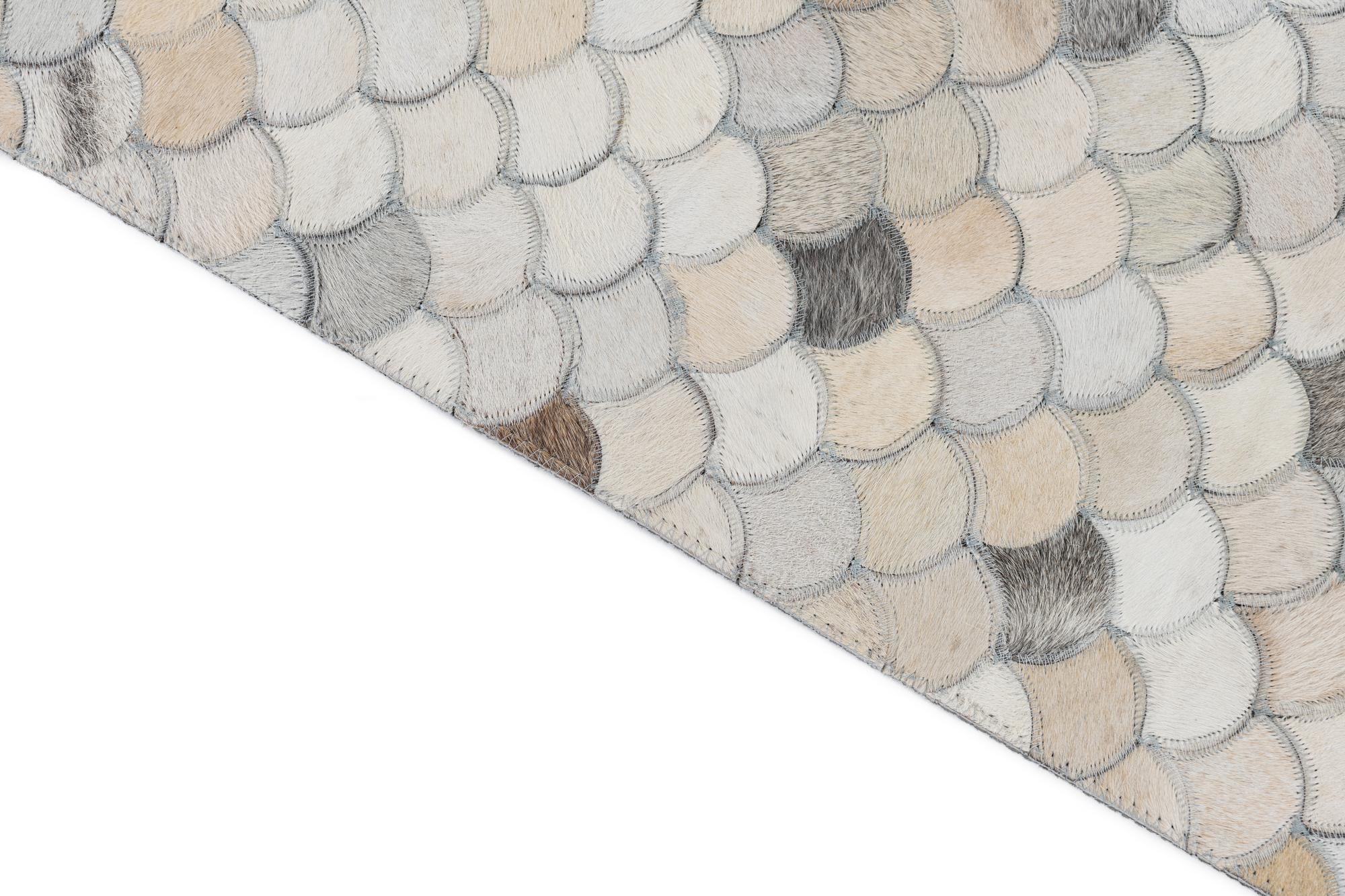 5' 1 x 8' 1 Cowhide Leather Rug