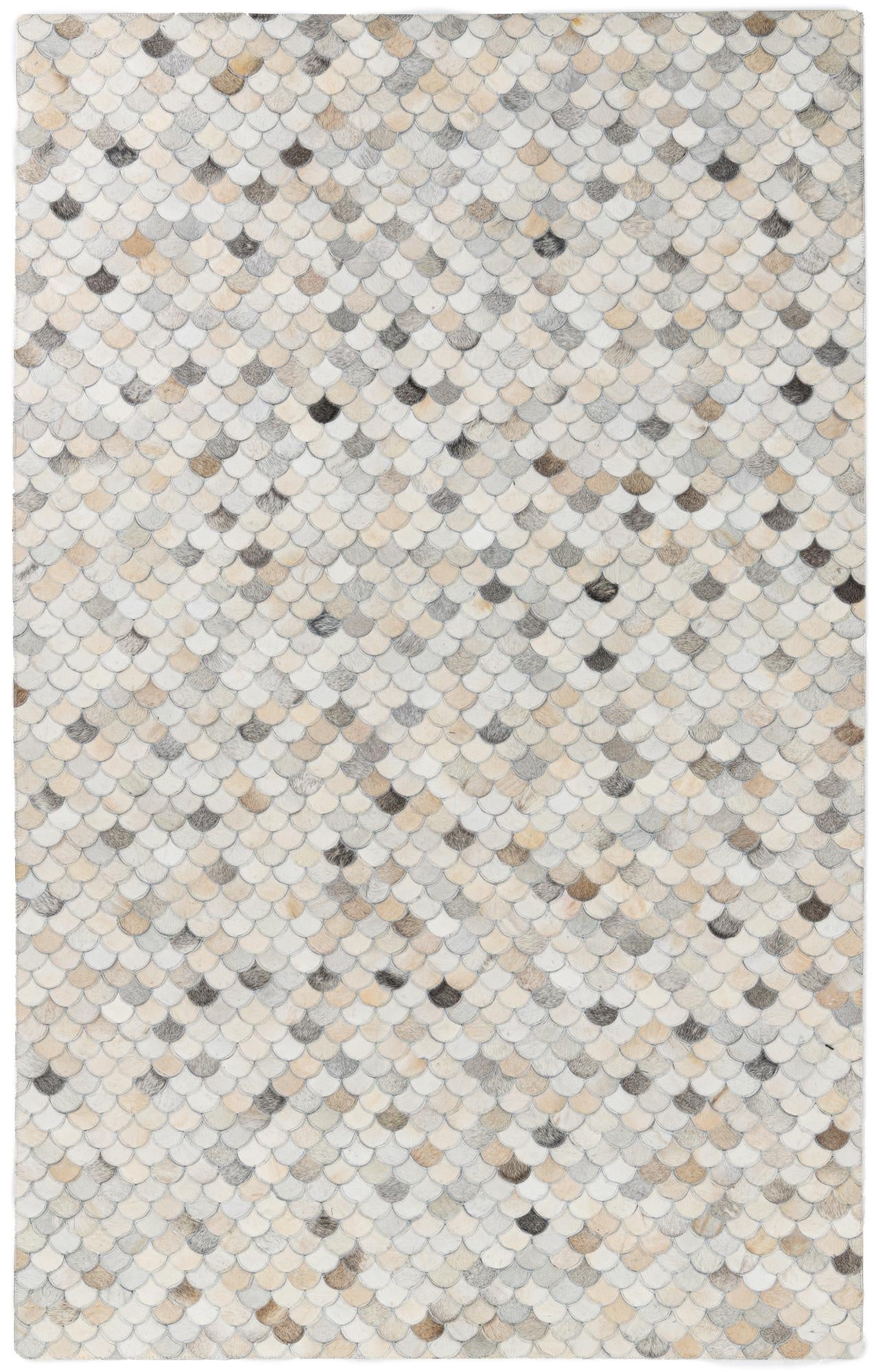 5' 1 x 8' 1 Cowhide Leather Rug
