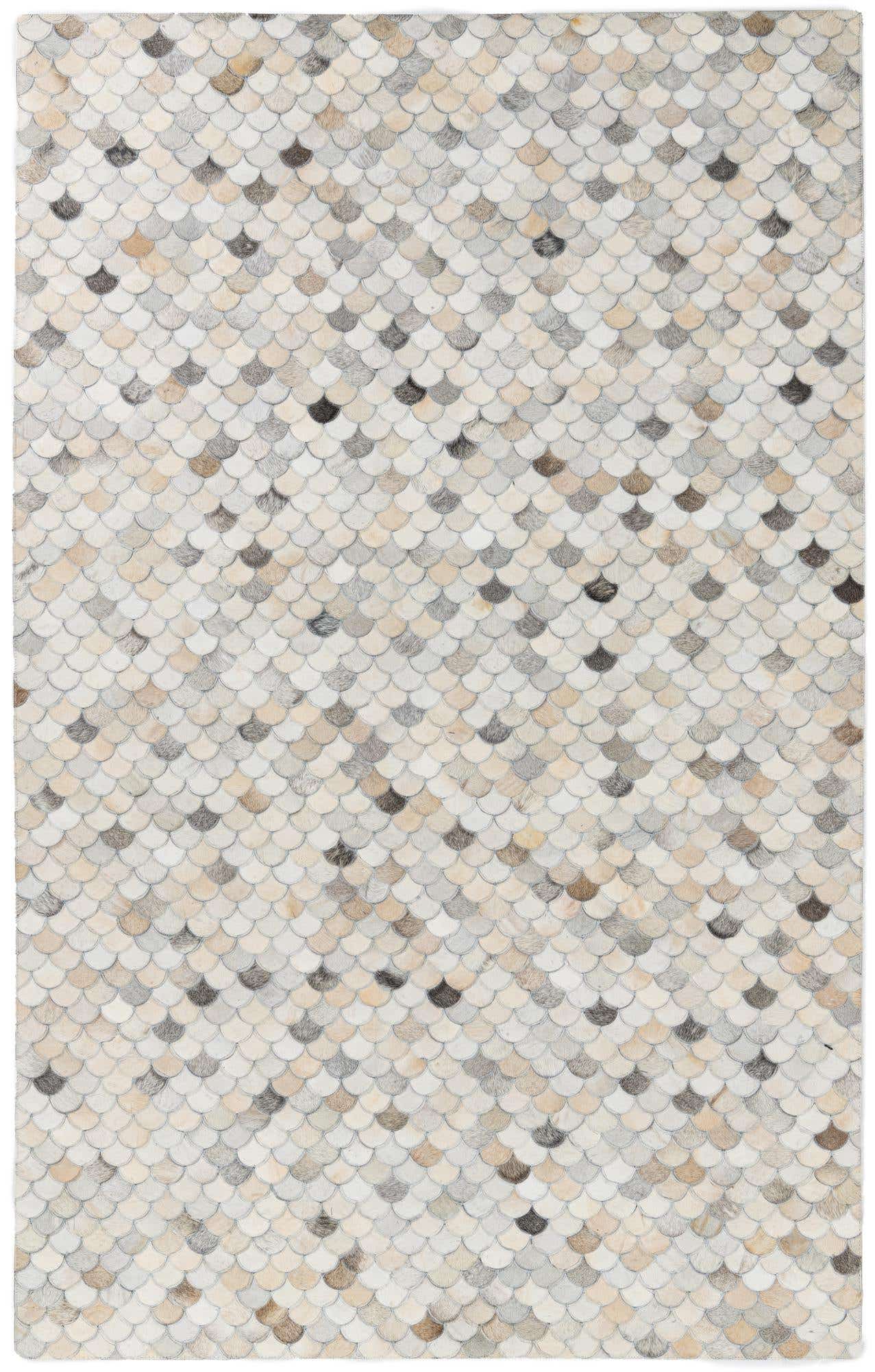 5' 1 x 8' 1 Cowhide Leather Rug