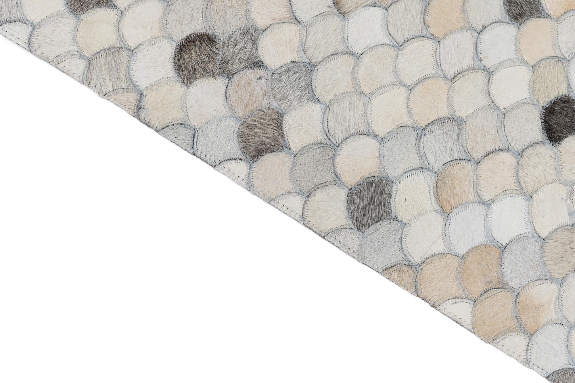 5' x 8' Cowhide Leather Rug