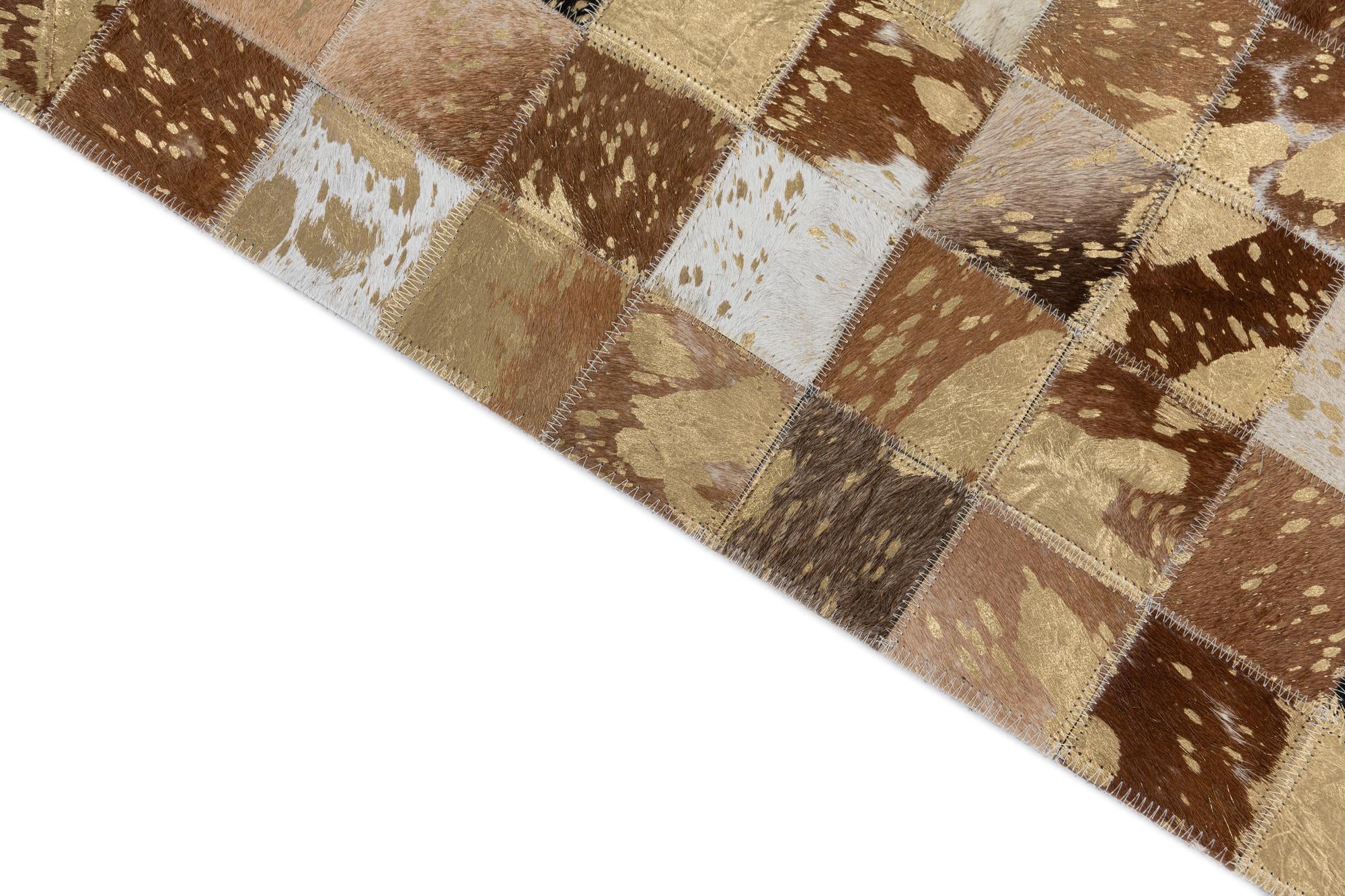 5' x 8' Cowhide Leather Rug
