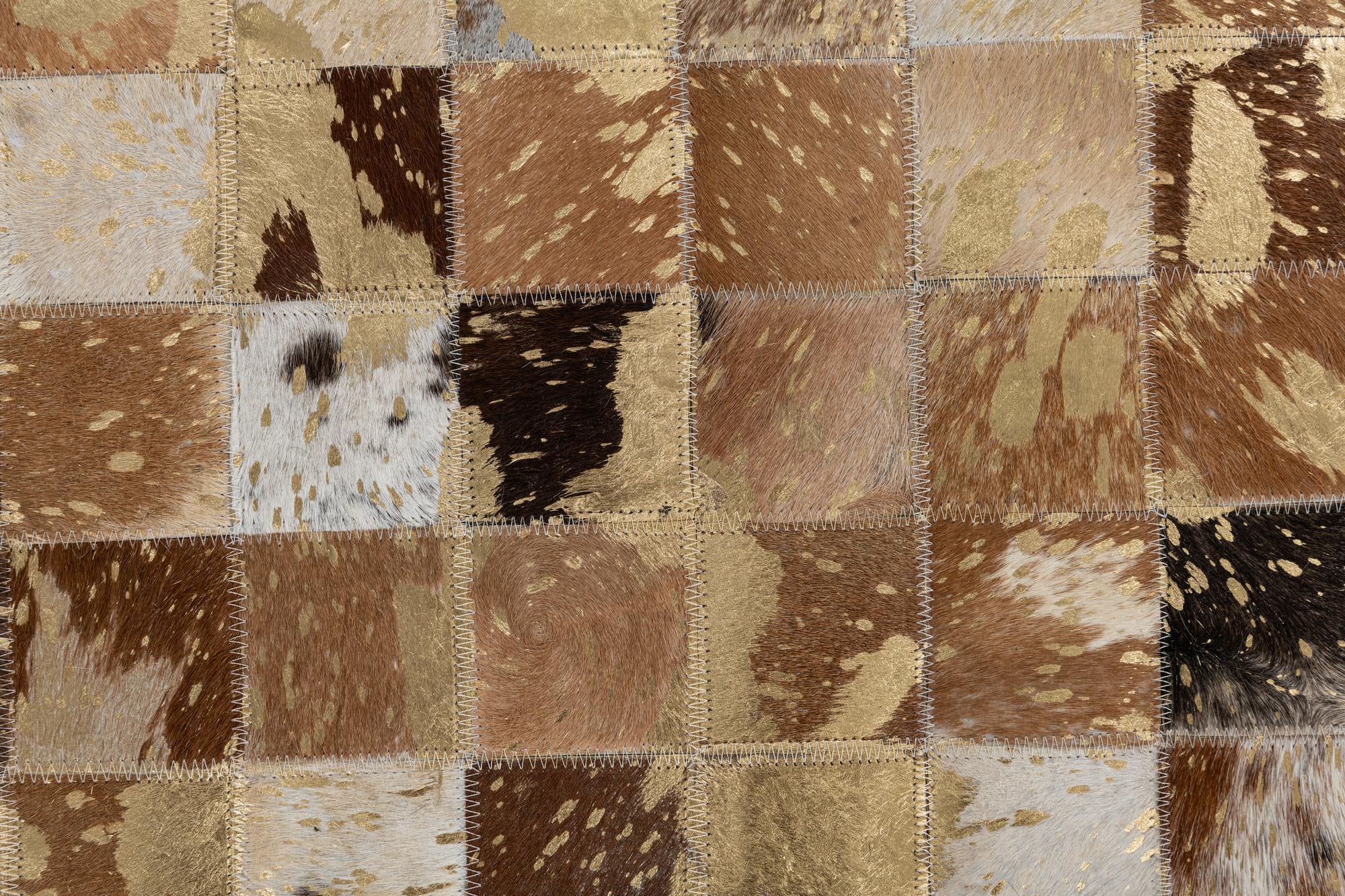 5' x 8' Cowhide Leather Rug