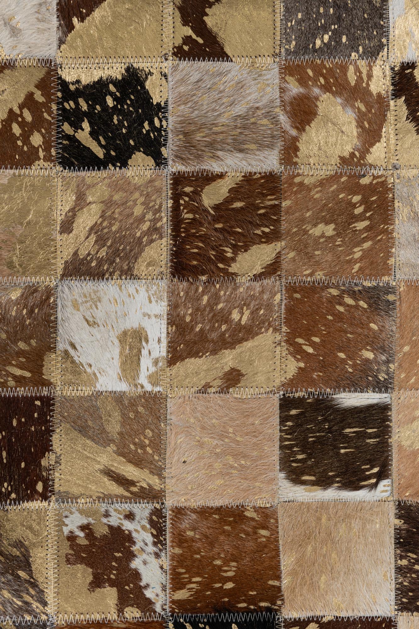 5' x 8' Cowhide Leather Rug