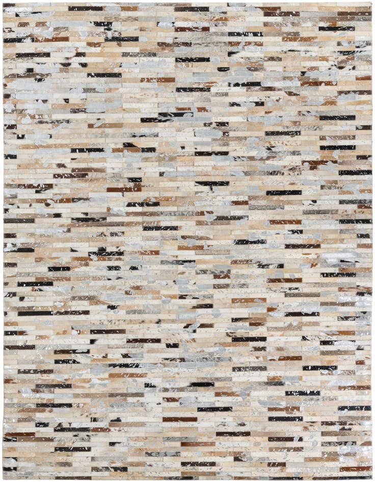 Detail image of 5' 2 x 8' 1 Cowhide Leather Rug