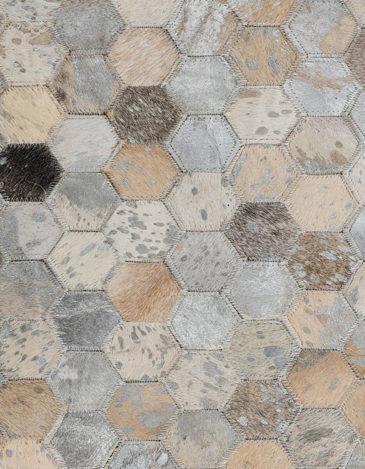 Detail image of 5' x 8' 1 Cowhide Leather Rug