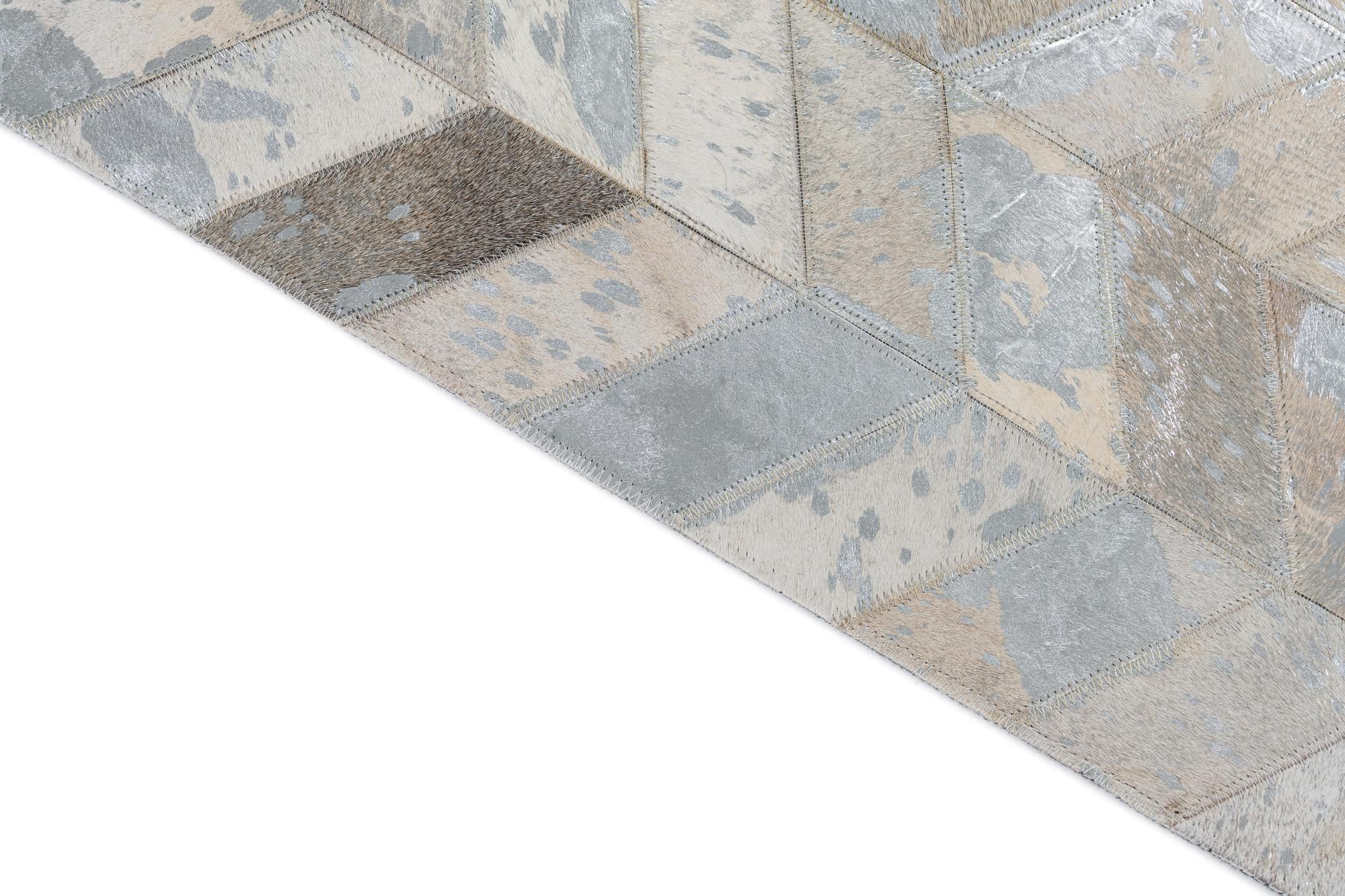 5' x 8' Cowhide Leather Rug