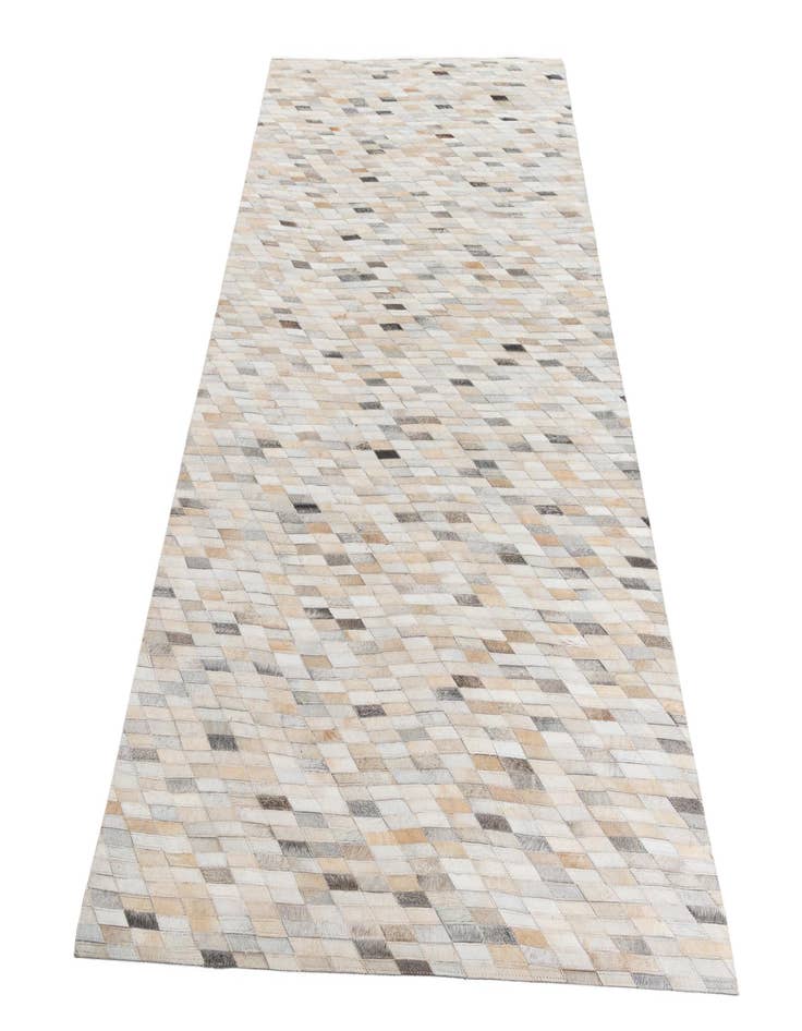 Detail image of 4' 10 x 7' 8 Cowhide Leather Rug