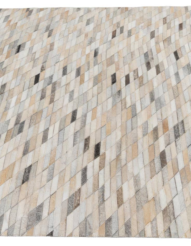 Detail image of 4' 10 x 7' 8 Cowhide Leather Rug