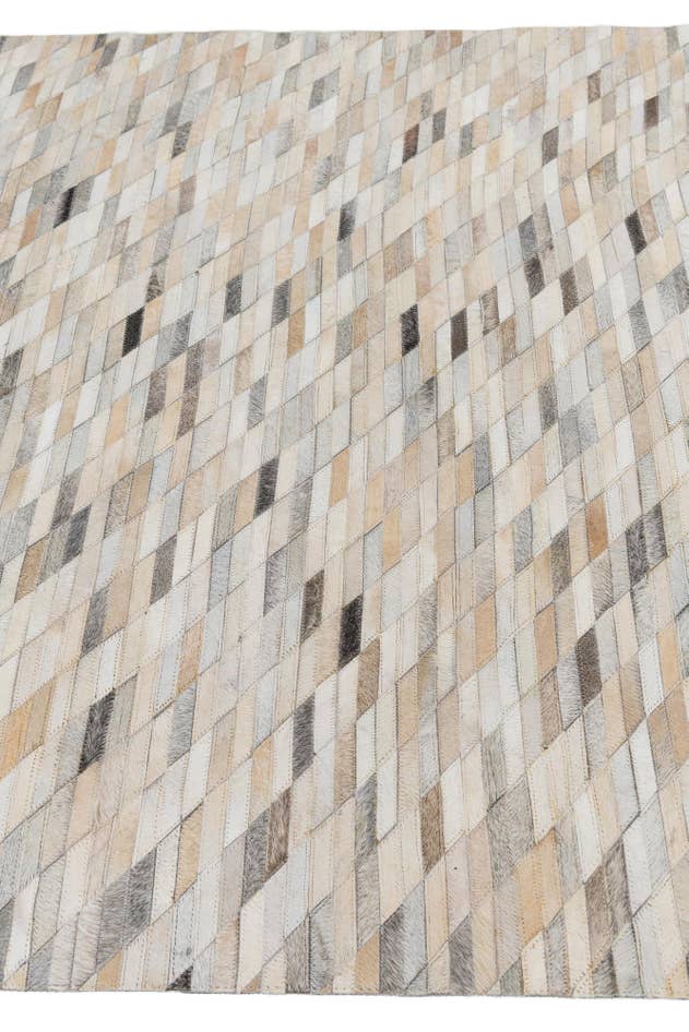 Detail image of 4' 10 x 7' 8 Cowhide Leather Rug