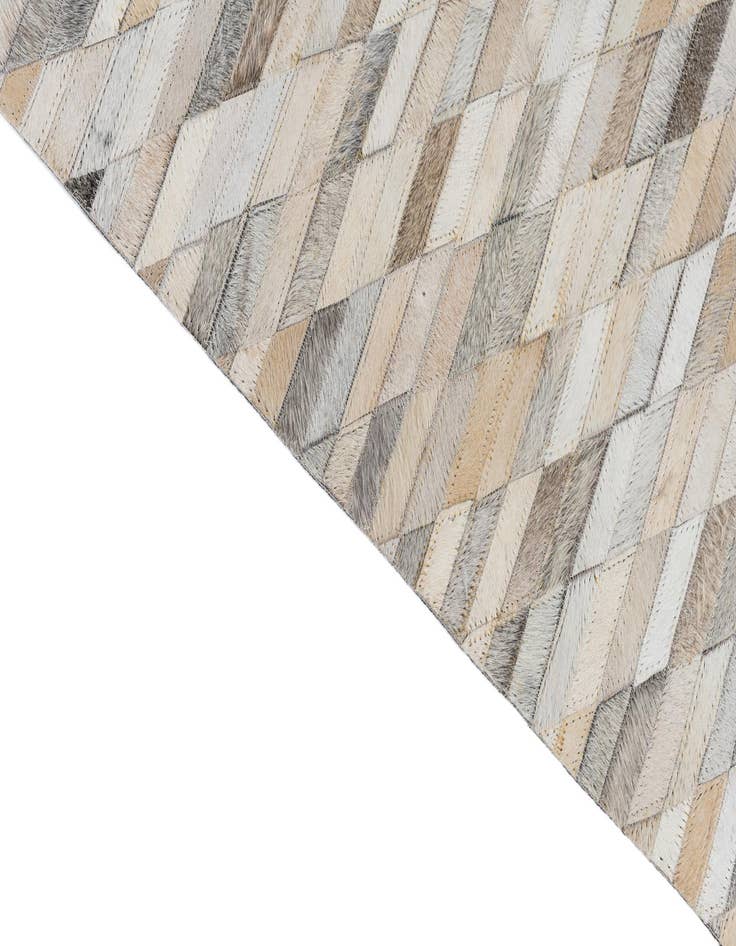 Detail image of 4' 10 x 7' 8 Cowhide Leather Rug