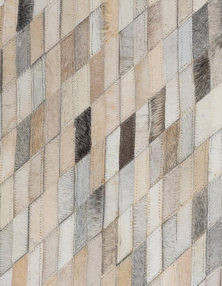 Detail image of 4' 10 x 7' 8 Cowhide Leather Rug