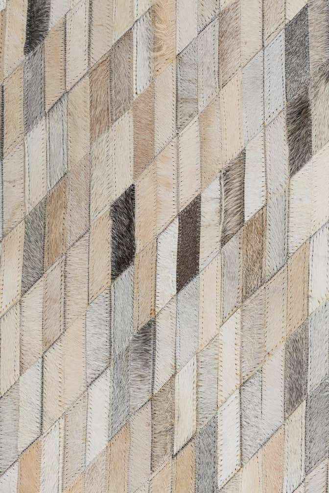 4' 10 x 7' 8 Cowhide Leather Rug