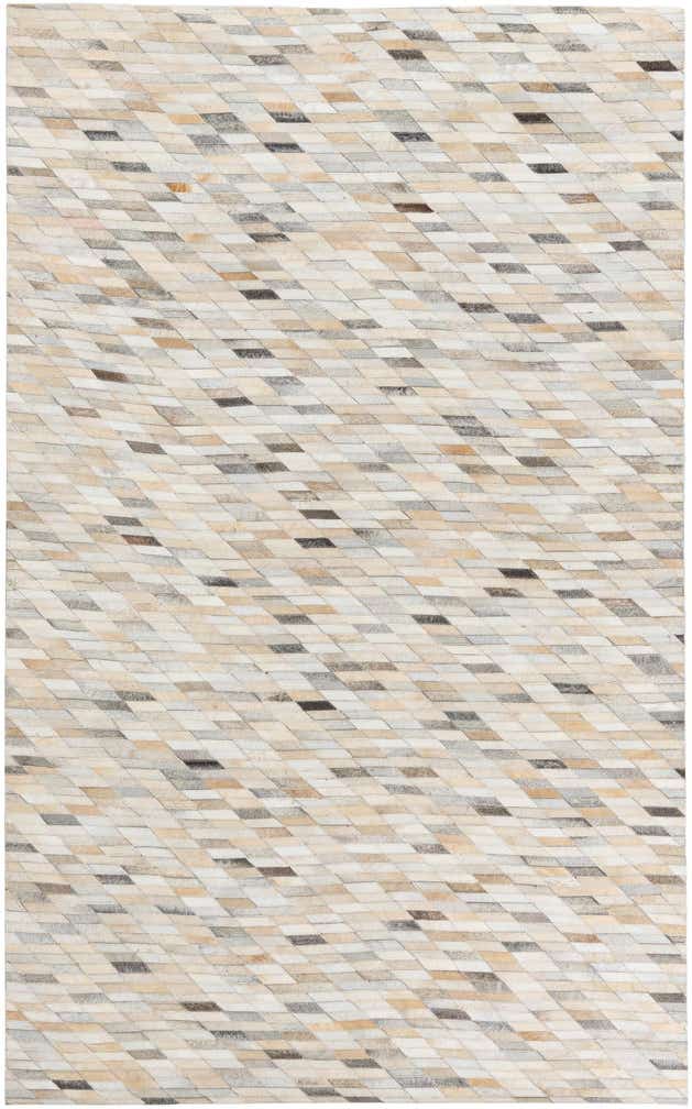 4' 10 x 7' 8 Cowhide Leather Rug