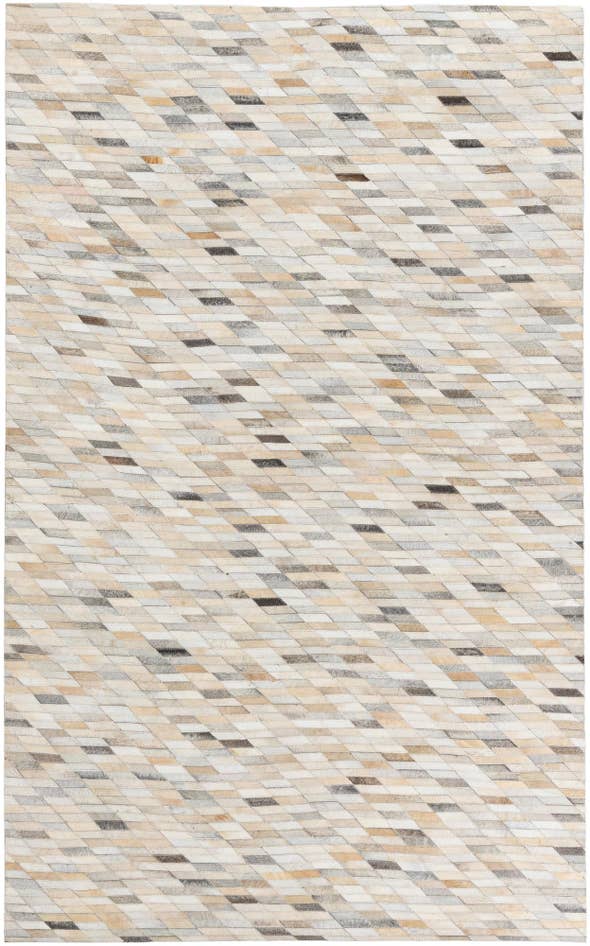 Detail image of 4' 10 x 7' 8 Cowhide Leather Rug