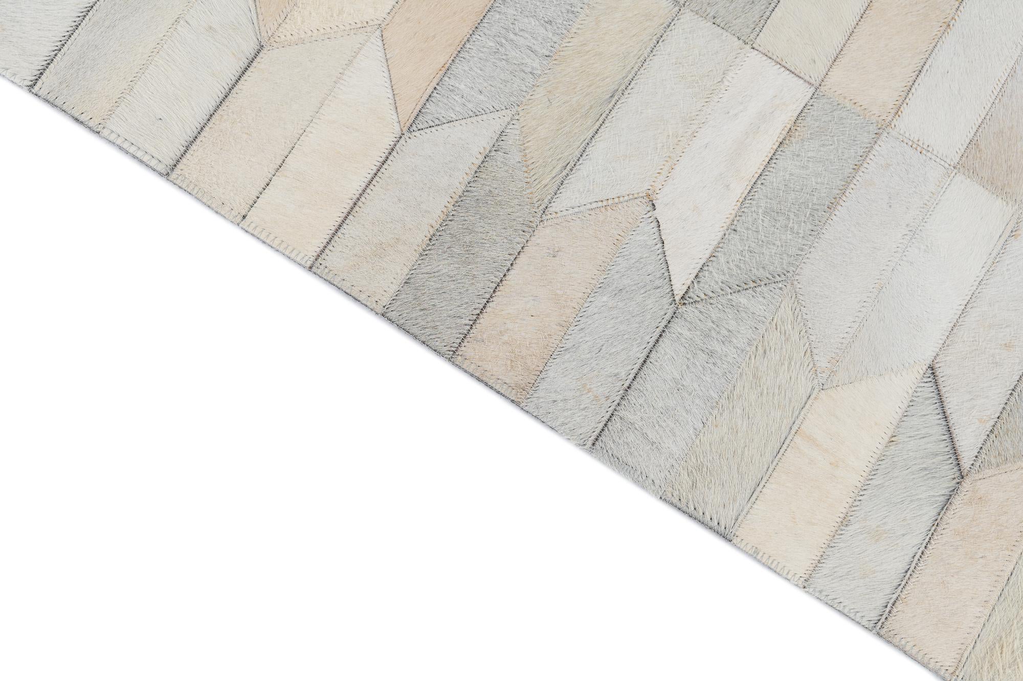 5' x 8' Cowhide Leather Rug