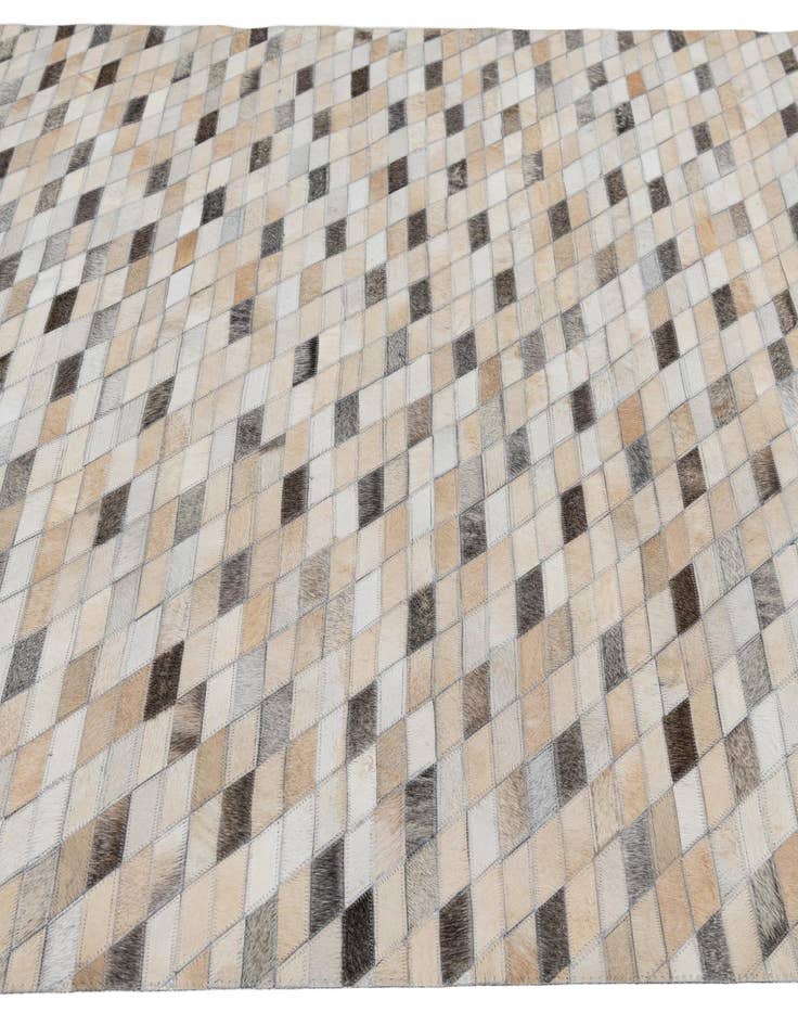 Detail image of 5' 1 x 7' 10 Cowhide Leather Rug