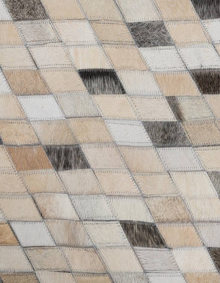 Detail image of 5' 1 x 7' 10 Cowhide Leather Rug