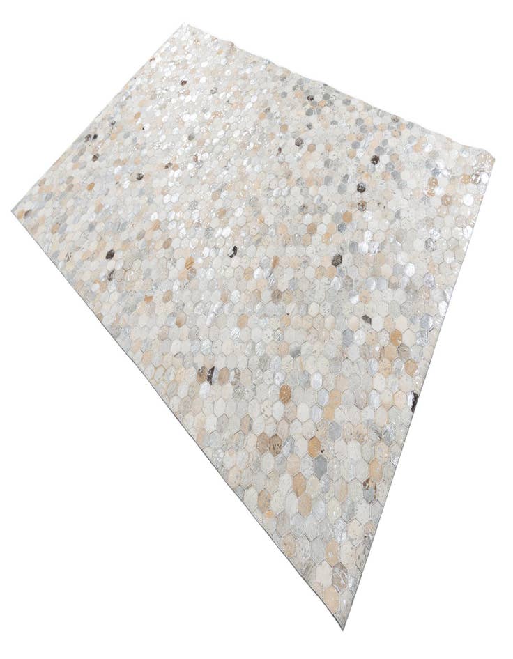 Detail image of 5' 1 x 8' Cowhide Leather Rug