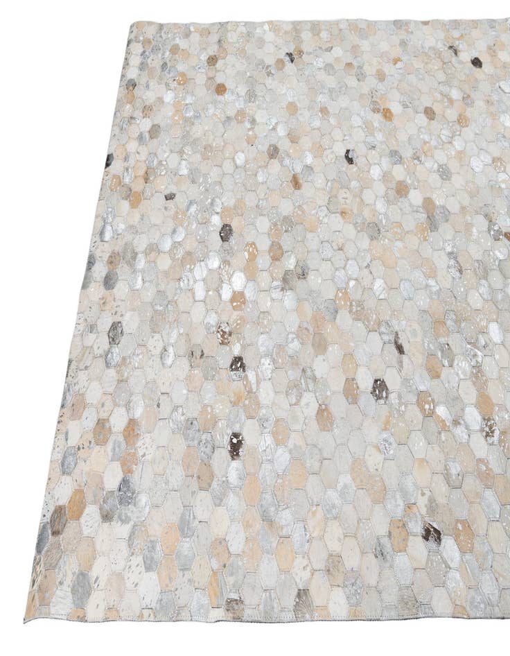 Detail image of 5' 1 x 8' Cowhide Leather Rug