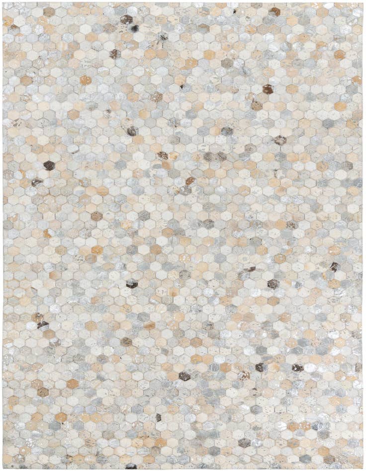 Detail image of 5' 1 x 8' Cowhide Leather Rug