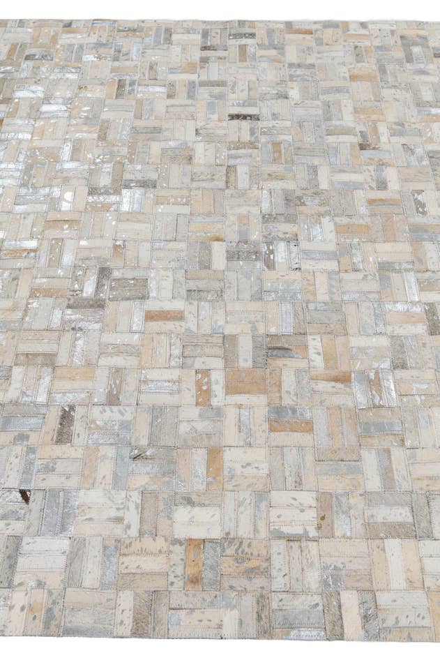 Detail image of 5' 1 x 7' 10 Cowhide Leather Rug