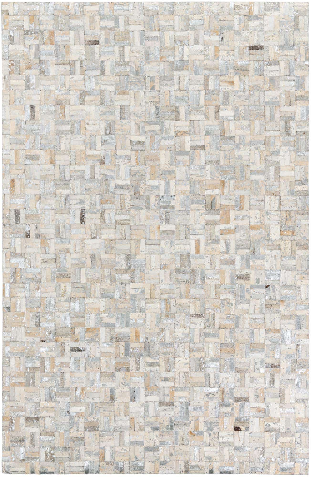 5' 1 x 7' 10 Cowhide Leather Rug
