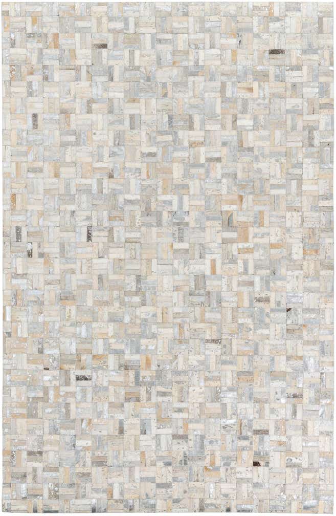 5' 1 x 7' 10 Cowhide Leather Rug