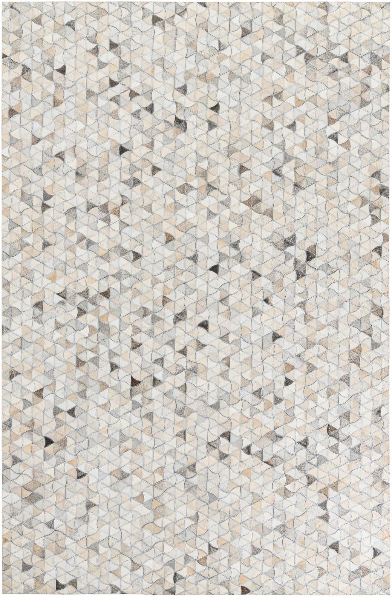 5' 2 x 8' Cowhide Leather Rug