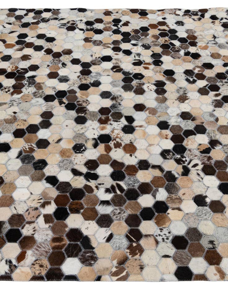 Detail image of 5' x 7' 9 Cowhide Leather Rug