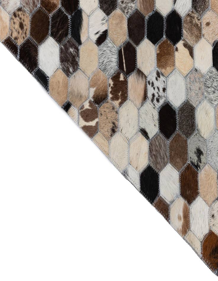 Detail image of 5' x 7' 9 Cowhide Leather Rug