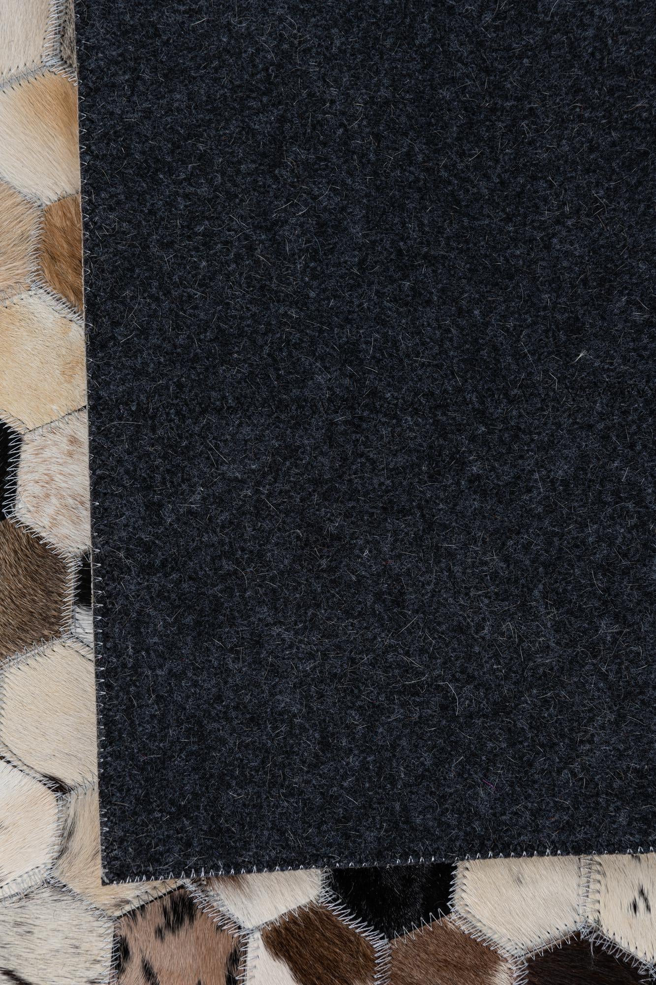 5' x 7' 9 Cowhide Leather Rug