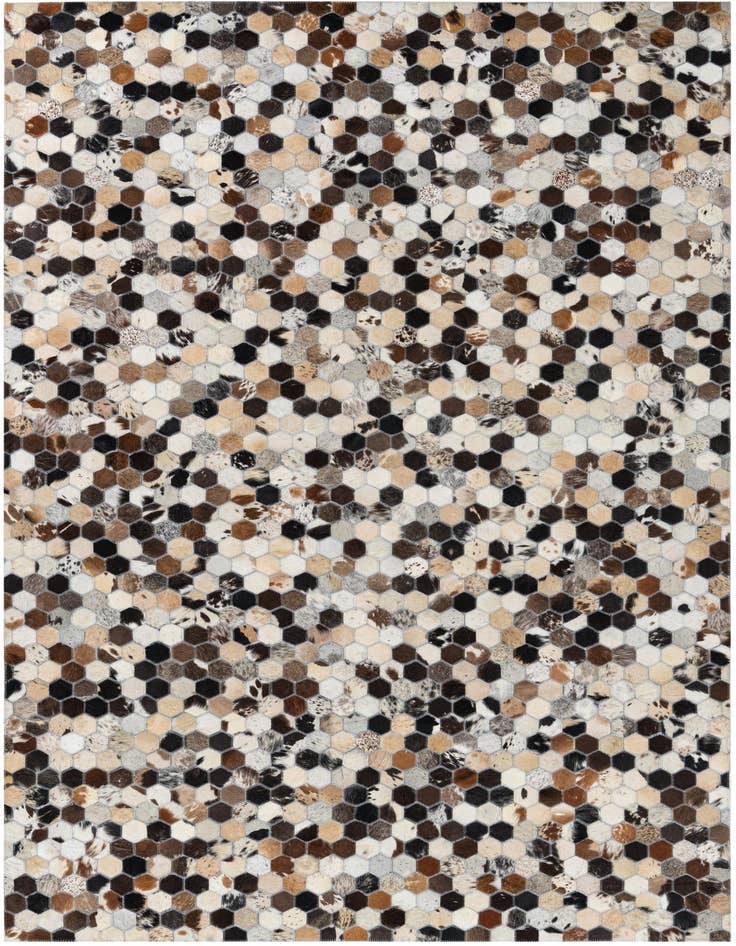 Detail image of 5' x 7' 9 Cowhide Leather Rug