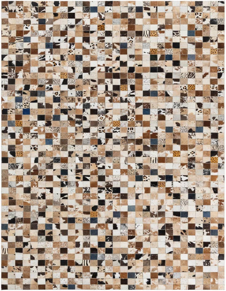 Detail image of 5' x 7' 10 Cowhide Leather Rug